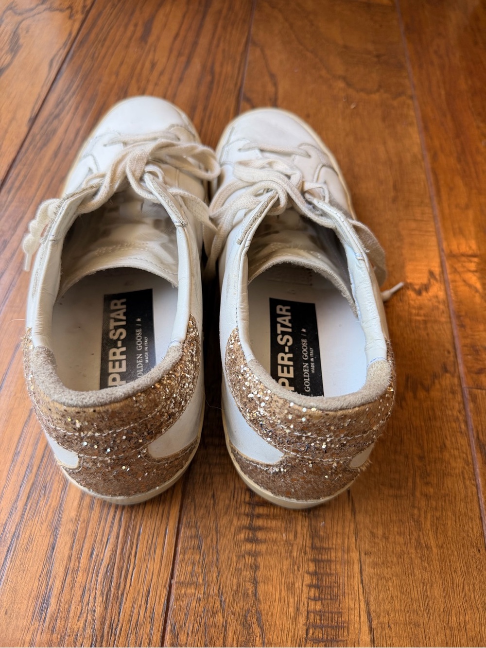 Golden Goose White Leather Star Accent Sneakers, size 40 - Picture 5 of 5